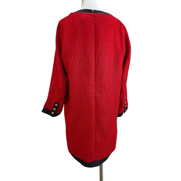 Tuckernuck Pomander Place Red Coco Tweed Bow Dress - Picture 10 of 11